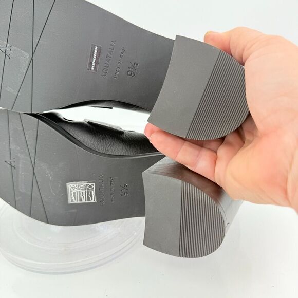 Aquatalia Josette Leather Slip On Heeled Loafers Waterproof - Picture 12 of 15